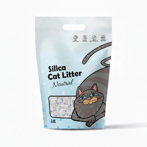8x3,8L PREMIUM Silicone sans poussière Litière pour chat Absorbant antibactérien antiallergénique naturel