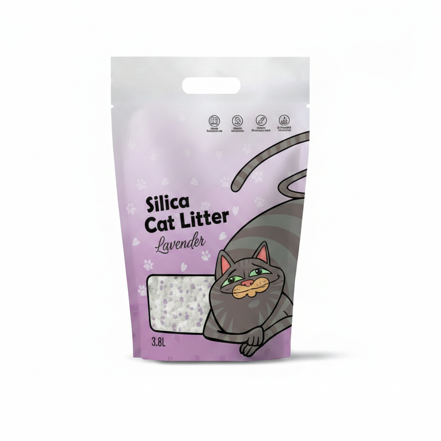 8x3,8L PREMIUM Silicone sans poussière Litière pour chat Absorbant antibactérien antiallergénique naturel