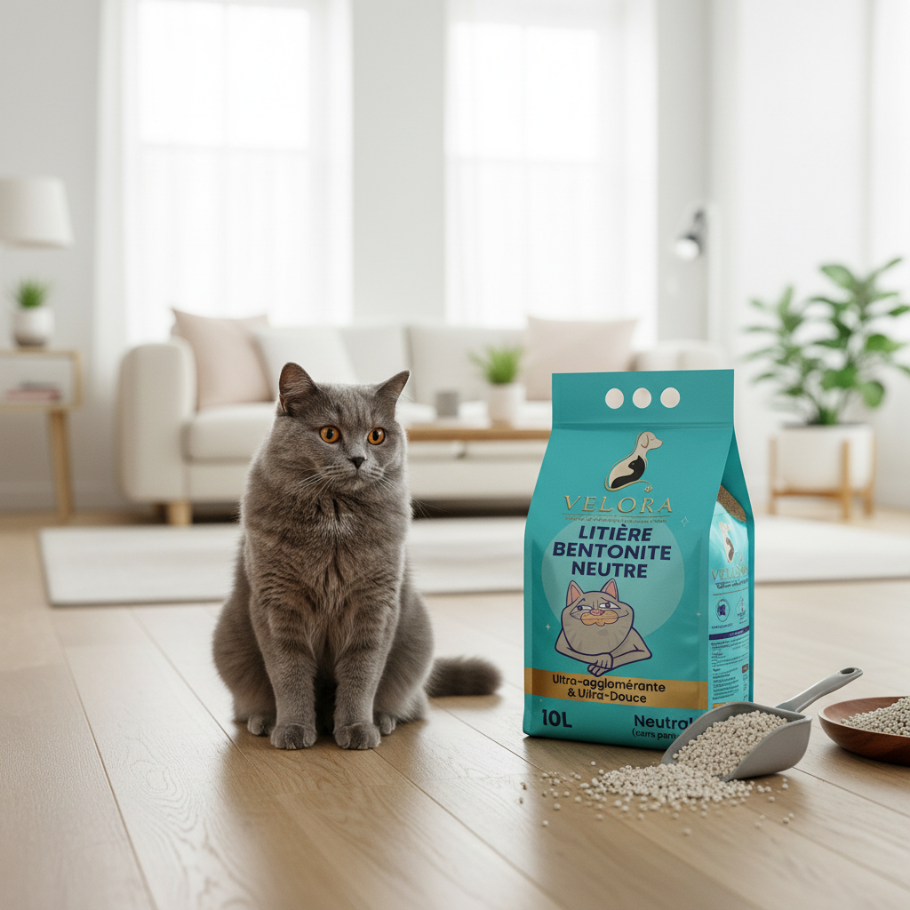 NEUTRE 10L litière de bentonite de chat sans poussière 100 % naturel fort agglomérant
