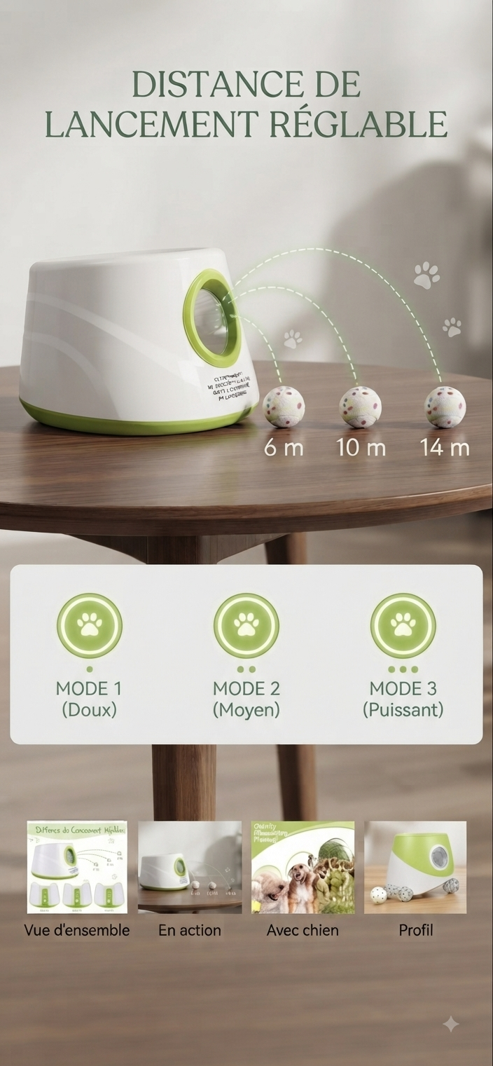 Lanceur Intelligent de Balles pour Chien