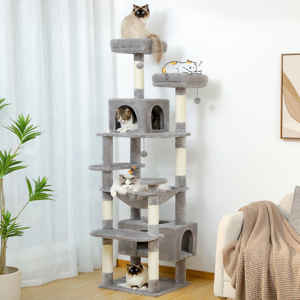 Arbre à Chat Premium XXL avec Hamac & Niche