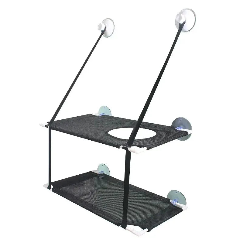 Lit Suspendu Double Niveau pour Chat – Hamac de Fenêtre Ultra Résistant (25 kg)
