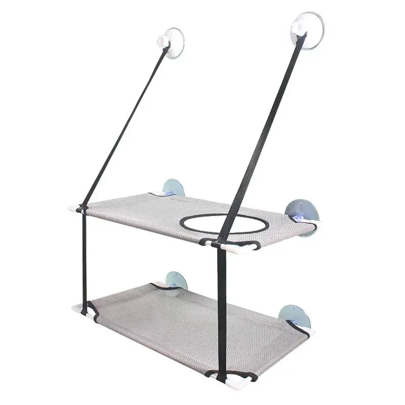 Lit Suspendu Double Niveau pour Chat – Hamac de Fenêtre Ultra Résistant (25 kg)